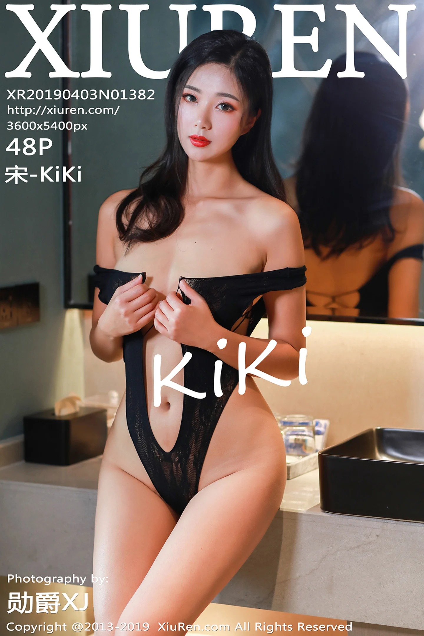 [XiuRen秀人网]No.1382_嫩模宋-KiKi私房黑色高叉连体内衣半脱露豪乳喷血诱惑写真48P-秀人网 - XiuRen.Pro